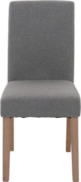 thumbnail of 4er-Set Esszimmerstuhl Littau, Stuhl Küchenstuhl Hochlehner, Stoff/Textil Bouclé Holz ~ grau, naturfarbene Beine