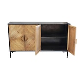 thumbnail of Mobile credenza madia da interno soggiorno in legno e metallo con 4 ante Linea Classic