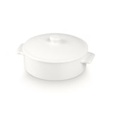 thumbnail of Cazuelas cocotte pequeñas de porcelana blanca con tapa (3 piezas) Ovum