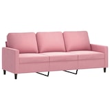 thumbnail of vidaXL 3-tlg. Sofagarnitur mit Kissen Rosa Samt