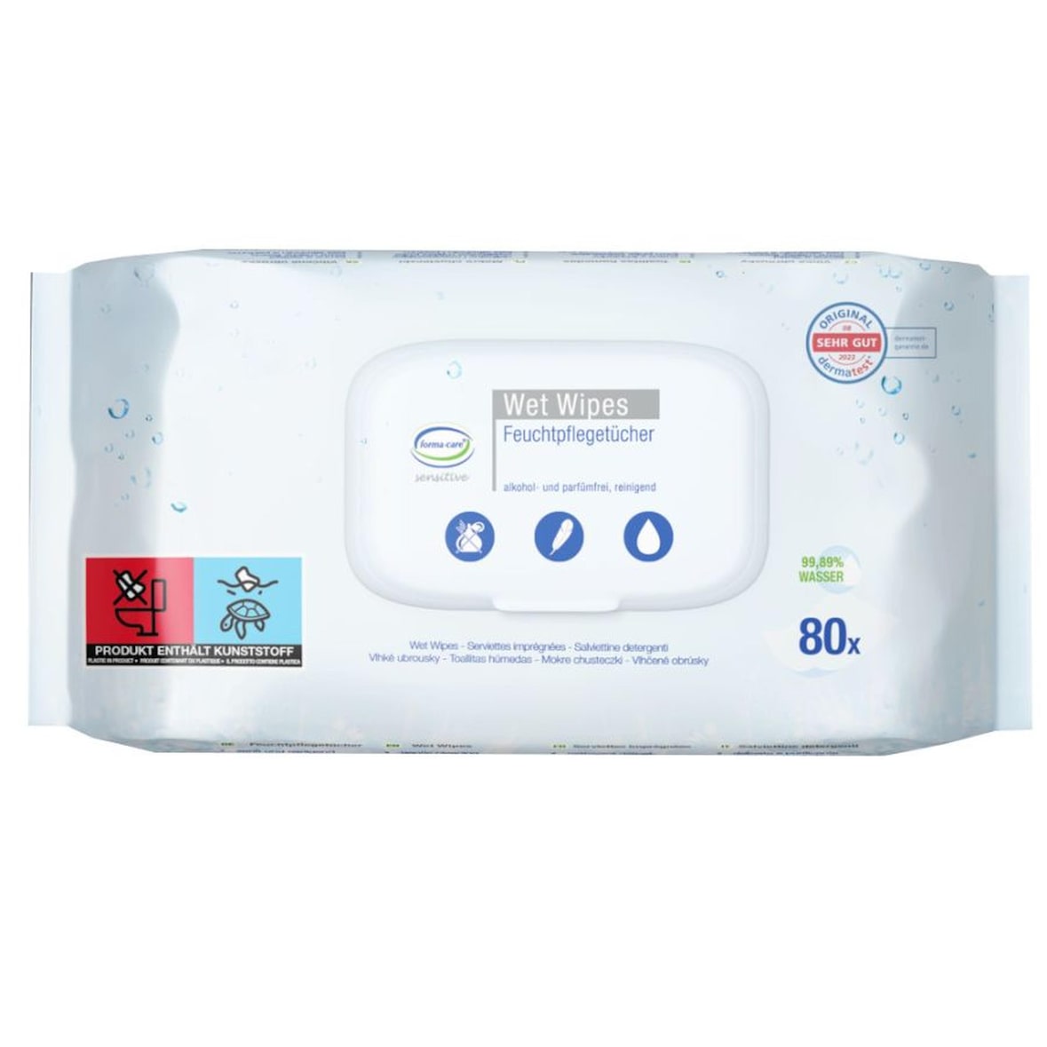 forma-care sensitive Wet Wipes Feuchtpflegetücher - 80 Tücher - 12 Flowpacks