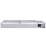 thumbnail of vaiotec gekoelde opzetvitrine met roestvrijstalen deksel, 5 x GN 1/3 + 1 x GN 1/2, 1480 x 395 mm