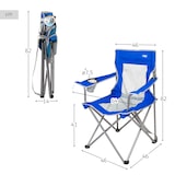 thumbnail of Cadeira de camping dobrável com porta-copos e encosto respirável Aktive