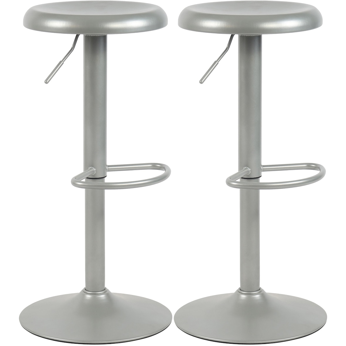 Set van 2 Barkrukken Williston zilver