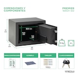 thumbnail of ARREGUI Premier 16501-S0 Caja Fuerte de Acero con Cerradura Electrónica, Caja de Seguridad con Código, con Llave de Emergencia, 17 x 23 x 17 cm, 4L