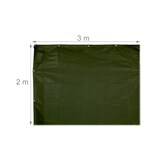 thumbnail of Relaxdays Abdeckplane 140g/m², 2 x 3 m, Gewebeplane mit Ösen, wasserdicht, reißfest, UV-stabil, PE, Plane Garten, grün