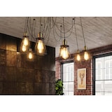 thumbnail of Suspension HWC-H81, Lampe à suspendre Lampe à suspendre, métal industriel hauteur réglable noir ~ 9x abat-jour cage