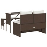 thumbnail of vidaXL 3-tlg. Garten-Essgruppe mit Kissen Braun Poly Rattan