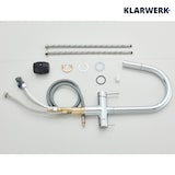 thumbnail of Jana | Grifo extensible de 3 vías premium cromado brillo | Grifo de osmosis acero inoxidable cocina 360 grados | filtro 3 conexiones arco alto