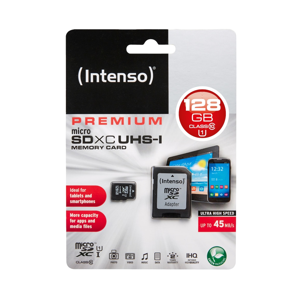 Intenso microSDXC Speicherkarte 128 GB Class 10 UHS-I