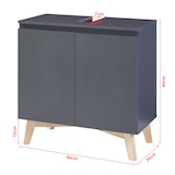 thumbnail of Helloshop26 - 5-teiliges Badezimmer-Aufbewahrungsmöbelset graue Holzoptik 03_0009424