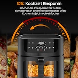thumbnail of Heißluftfritteuse XXL 9L mit Sichtfenster – 1800W Airfryer, 8 Programme, Temperatur & Timer einstellbar, Schüttel-Erinnerung, spülmaschinenfest