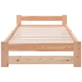 thumbnail of Merax Futonbett Holzbett Einzelbett 90x200 aus Kiefernholz mit Kopfteil & Lattenrost für Schlafzimmer Beige