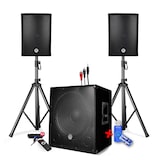 thumbnail of PACK SONO ENCEINTE + CAISSON DE BASSES USB Bluetooth + PIEDS + CABLES HP et PC offerts - PA DJ SONO MIX+Clé USB 32G