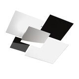 thumbnail of Moderne Deckenleuchte 1088/90-NE Weißes und schwarzes Glas 4xE27