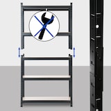 thumbnail of Scaffale Magazzino Alta Portata 875 Kg nero/90x40x180 cm