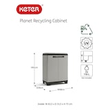 thumbnail of Keter Recycling-Schrank Planet Grau und Schwarz