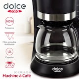 thumbnail of Cafetière 1,2L - 8-12 Tasses 900W - Dolce Casa DC-CAF-8-12-N - Filtre amovible - Fonction maintien au chaud - Noir Mat