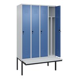 thumbnail of C+P Spind Classic PLUS, Bank, 4 Abteile, 2120x1200x815mm, 7035/5023