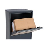 thumbnail of Paketkasten | HxBxT 140x46x45cm | Paketbox Standbriefkasten Paketbriefkasten Größe XL | verzinkt anthrazit | Holzoptik hell
