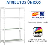 thumbnail of SimonRack Estantería Metálica con tornillos 1500x900x500 mm, 4 Alturas, 100 kg de Punto Flexión, Blanco - Comfort
