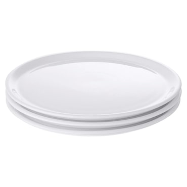 aro Plato para pizza, gres, Ø 29 cm, brillante, blanco, 6 unidades