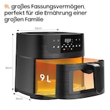 thumbnail of Heißluftfritteuse XXL 9L mit Sichtfenster – 1800W Airfryer, 8 Programme, Temperatur & Timer einstellbar, Schüttel-Erinnerung, spülmaschinenfest