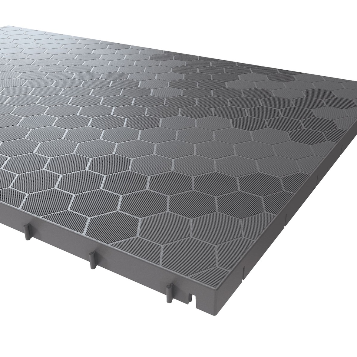 Dalle de sol Clipsable Grise 116 x 76 x 3 cm Rectangulaire Polypropylène Revêtement de Sol Intérieur / Extérieur Art Plast