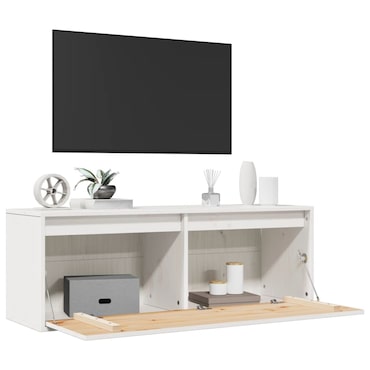 Wandkast 60x34x75 cm massief grenenhout wit kopen