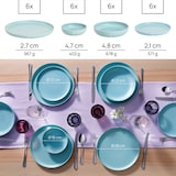 thumbnail of James Cooke Geschirrset Bliss Stoneware 6-Personen 24-teilig in Blau