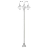 thumbnail of Helloshop26 - Lampadaire de jardin E27 220 cm aluminium 3 lanternes blanc 02_0042540