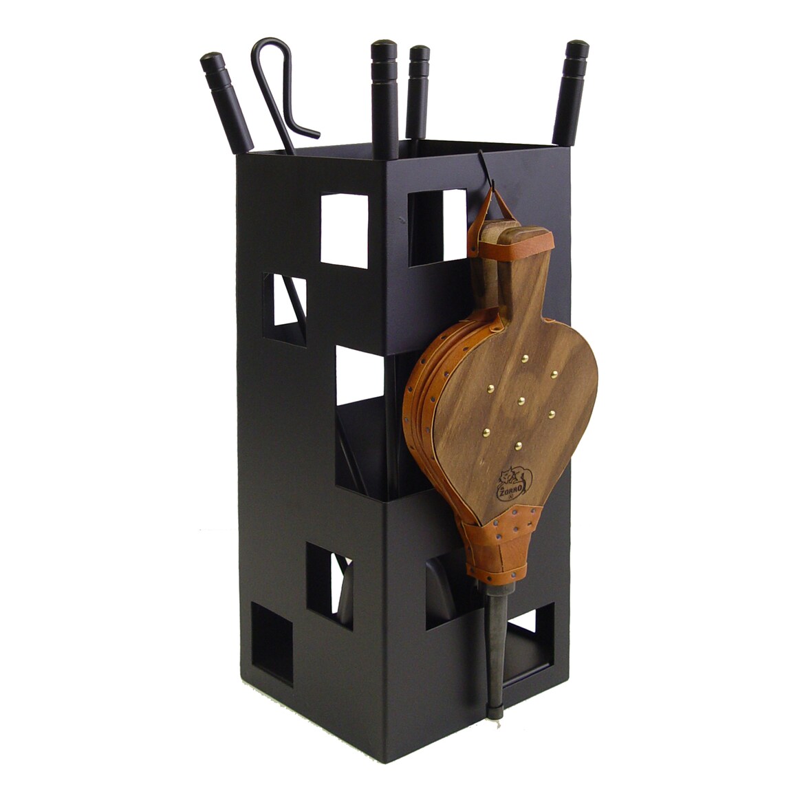 Imex - Juego chimenea cuadrado (útiles negros+fuelle) - 10042