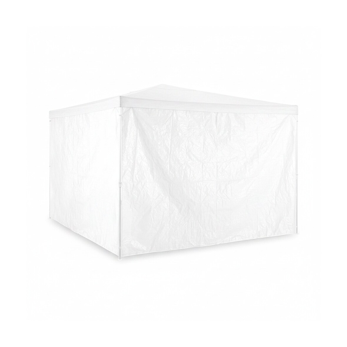 Relaxdays Seitenteile für Pavillon, 2er Set, 3x2 m, wasserdicht, ohne Fenster, Klettverschluss, PE Seitenwand, weiß
