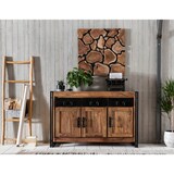 thumbnail of SIT Möbel Sideboard | aus Akazie-Holz | 3 Schubladen und 3 Türen | natur mit antikschwarz | B 140 x T 40 x H 90 cm | 09203-01 | Serie PANAMA