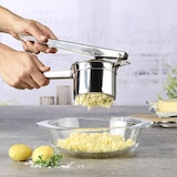 thumbnail of Edelstahl Kartoffelpresse Spätzlepresse 3 Locheinsätze