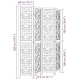 thumbnail of Décoshop26 - Paravent séparateur de pièce cloison 4 panneaux en bois paulownia marron DEC030885