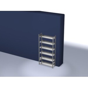 Aktenregal, Grundfeld, HxBxT 2000x1060x335mm, Fachl. 60kg, 6xStahlboden, 6 OH