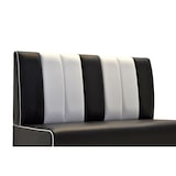 thumbnail of Americano Retro Eckbank | 184x184 cm | Dinerbank Set Schwarz & Weiß | Gastro Sitzbank mit Ecke