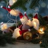 thumbnail of LED Lichterkette Wichtel 10 Weihnachtswichtel Weihnachtsgirlande L: 1,3m Timer