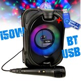 thumbnail of Mini-enceinte Bluetooth Innovalley DANCE-CUBE44 - 150W PMPO, sur batterie, Micro karaoké Boule  LED+clé USB 32Go