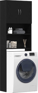 thumbnail of vidaXL Waschmaschinenschrank Schwarz Eichen-Optik 64x24x190 cm