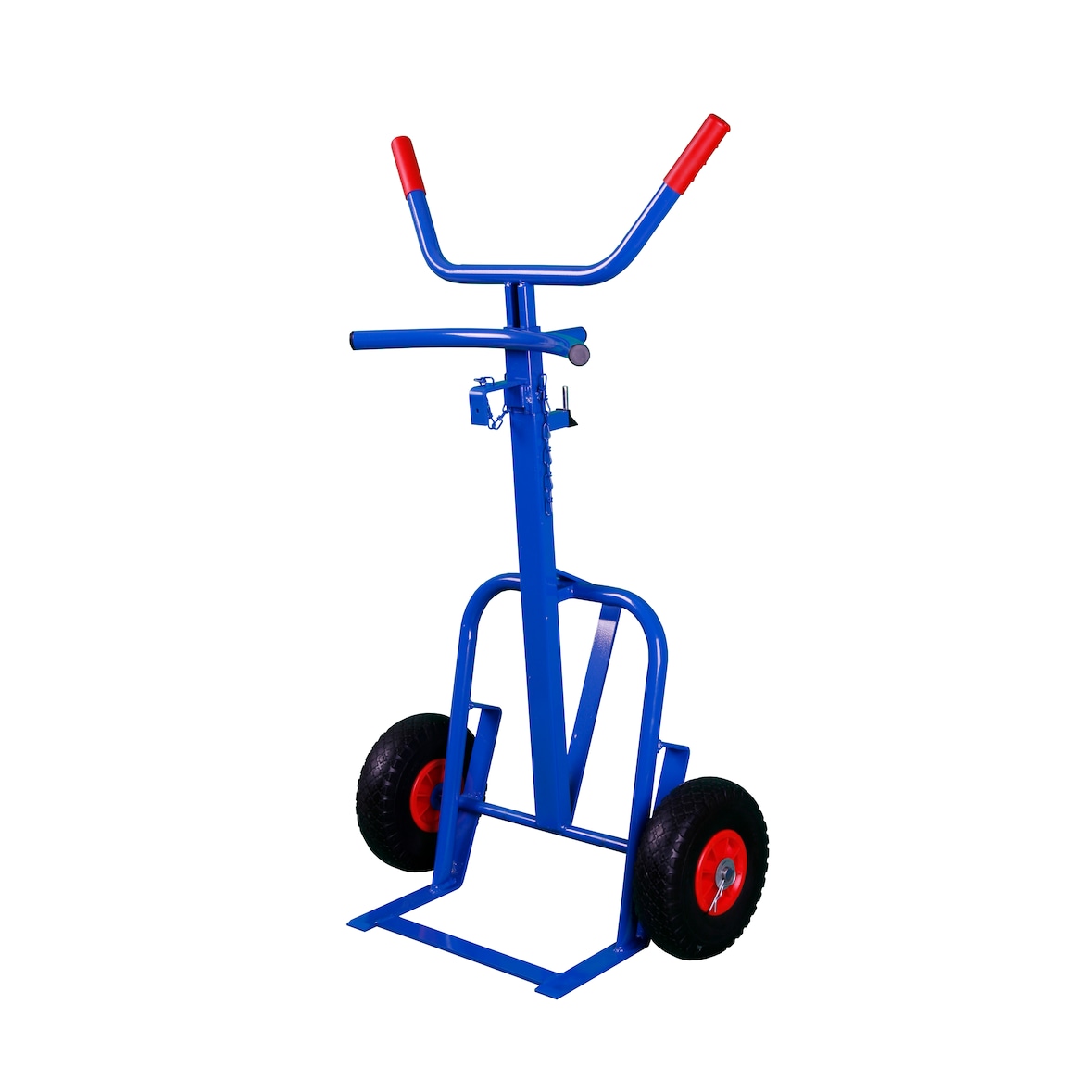 Sackkarre, Fass 250 kg 112x65x42 cm, blau, Sackkarre für Fässer und Tonnen (Transportkarre Stapelkarre Handkarre, Umzugskarre)