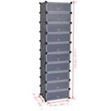 thumbnail of Helloshop26 - Armoire à chaussures range chaussures rangement meuble entrée couloir salon avec 10 compartiments Noir noir 02_0021403