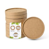 thumbnail of BIOZOYG Pappdeckel Eisbecher 50 Stück Ø 92 mm Braun  Deckel für Eisbecher Beschichtet Einweg  Kartondeckel Einwegdeckel Pappbecher to go Takeaway