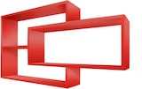 thumbnail of Wandregal Rot Bücherregal Holz Hängeregal Schweberegal