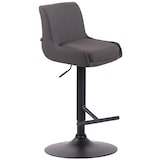 thumbnail of Décoshop26 - Tabouret de bar avec repose-pied design moderne en tissu gris foncé pieds en métal noir mat TDB10440
