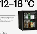 thumbnail of Brooklyn 23 Mini-Kühlschrank Glastür LED Ablage Schwarz