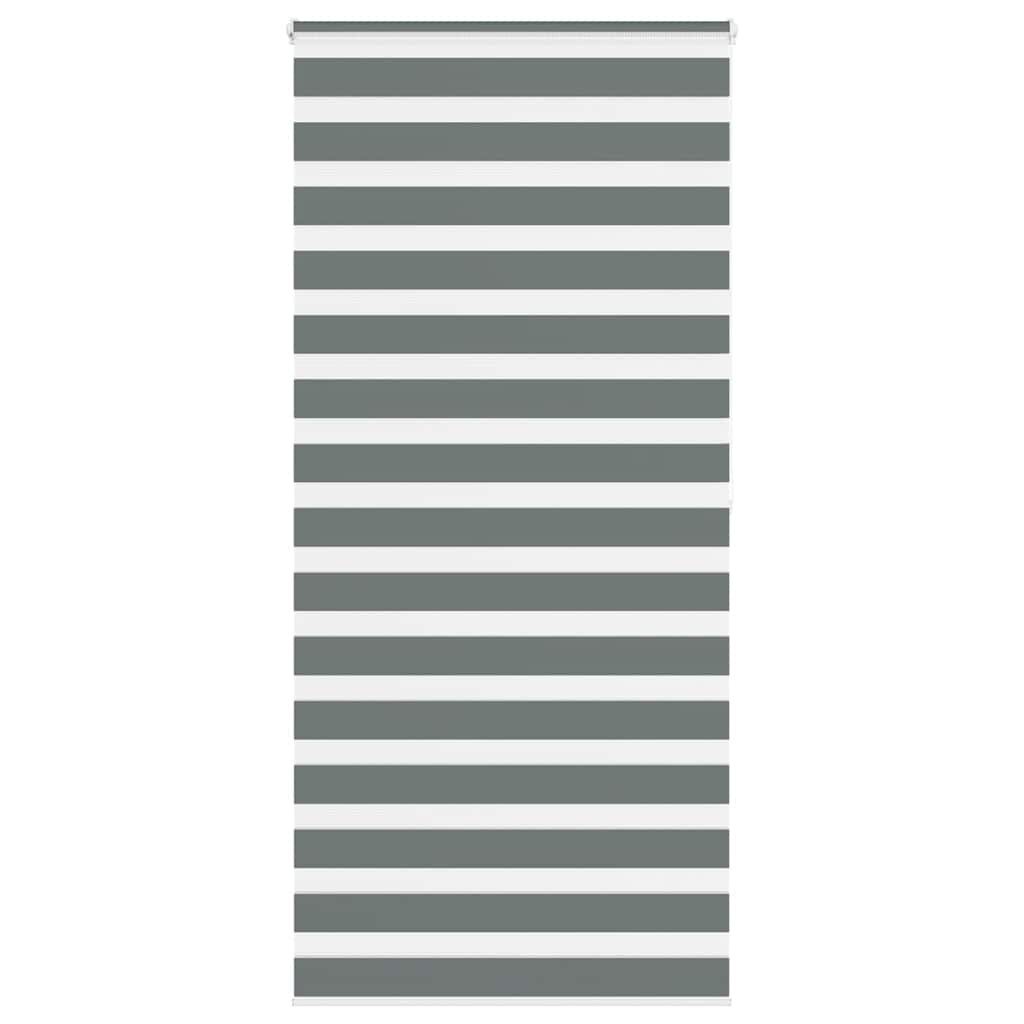 vidaXL Doppelrollo Dunkelgrau 100x200 cm Stoffbreite 95,9 cm Polyester