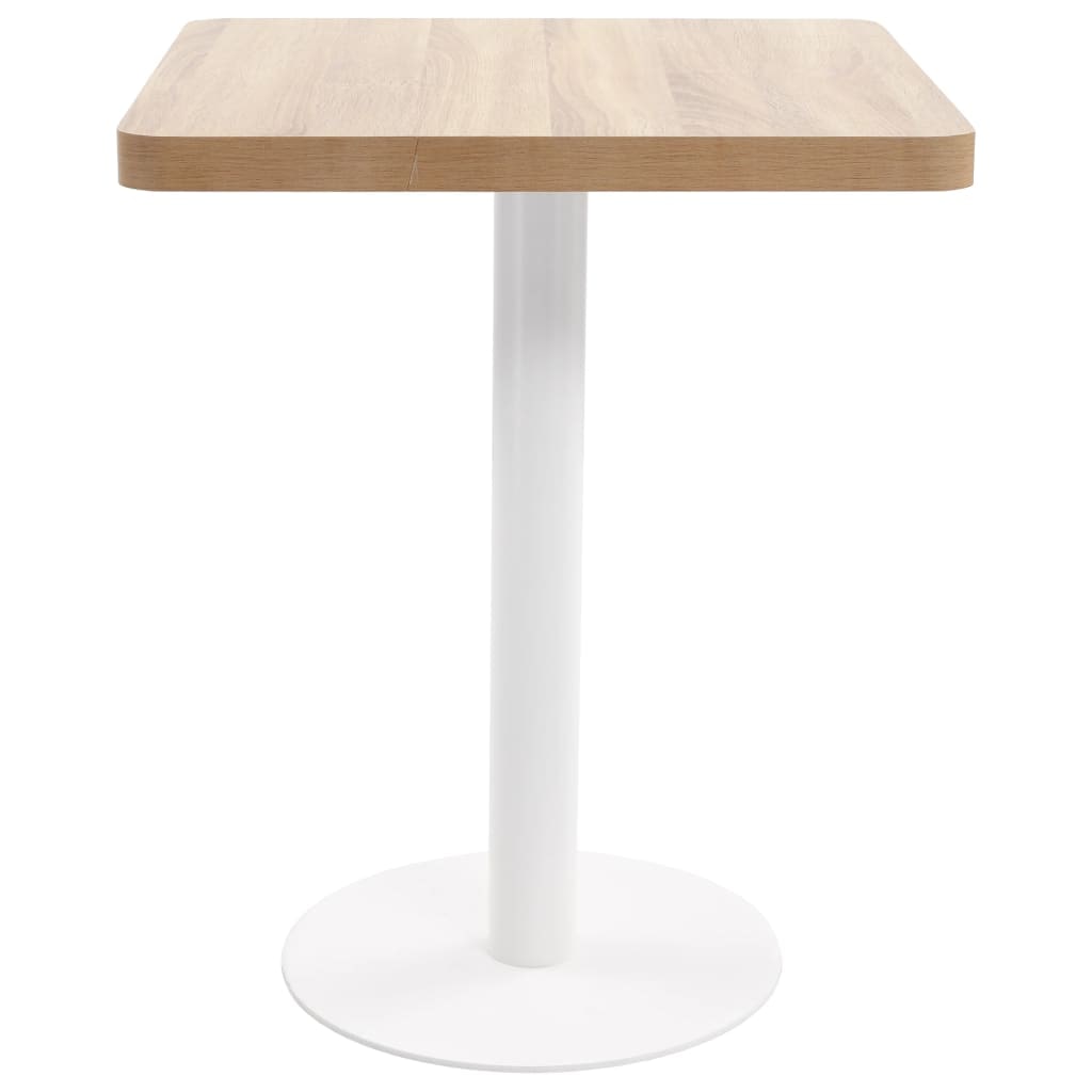 vidaXL Bistrotisch Hellbraun 60x60 cm MDF