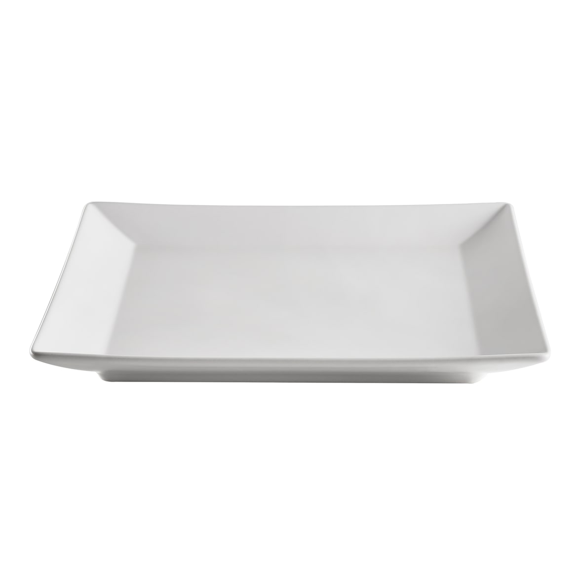 METRO Professional Assiette plate Macario, grès, 21 x 21 cm, carrée, blanche, 6 pièces